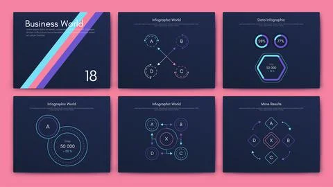Modern infographic vector elements for business brochures. Use in website Illustrazione stock
