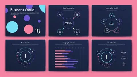 Modern infographic vector elements for business brochures. Use in website Stock Illustration