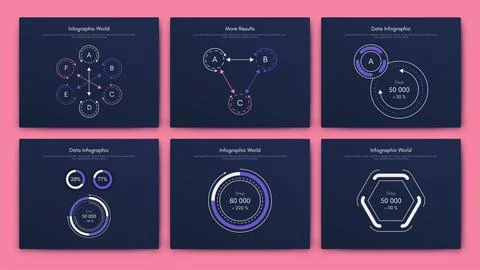 Modern infographic vector elements for business brochures. Use in website Stock Illustration