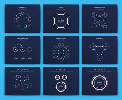 Modern infographic vector elements for business brochures. Use in website Illustrazione stock
