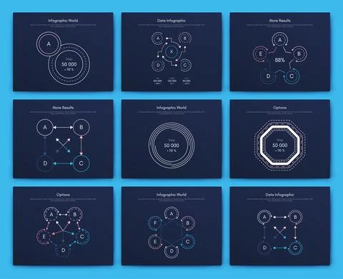 Modern infographic vector elements for business brochures. Use in website Stock Illustration