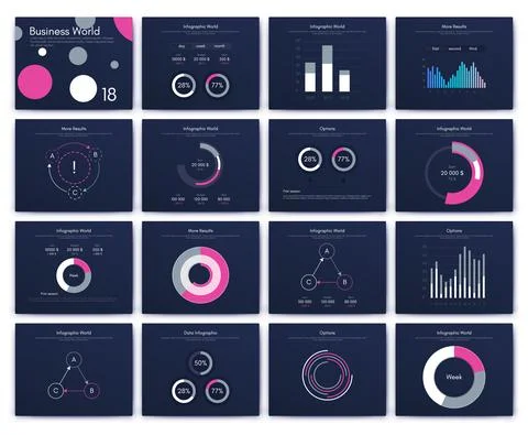Modern infographic vector elements for business brochures. Use in website Stockillustratie