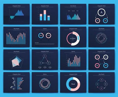 Modern infographic vector elements for business brochures. Use in website Illustrazione stock
