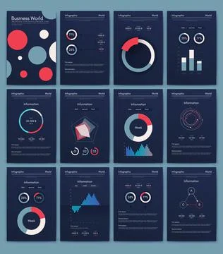 Modern infographic vector elements for business brochures. Use in website Stock Illustration