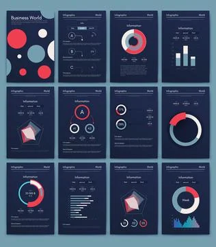 Modern infographic vector elements for business brochures. Use in website Stock Illustration