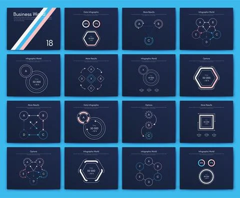 Modern infographic vector elements for business brochures. Use in website Stock Illustration