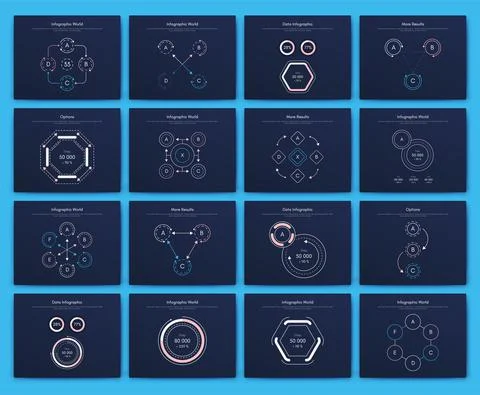 Modern infographic vector elements for business brochures. Use in website Illustrazione stock