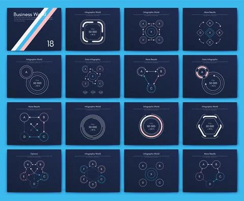 Modern infographic vector elements for business brochures. Use in website 스톡 일러스트