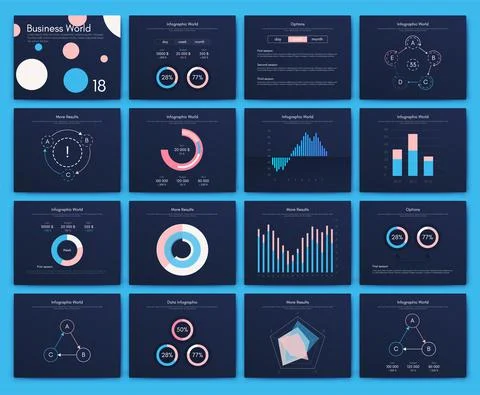 Modern infographic vector elements for business brochures. Use in website Illustrazione stock
