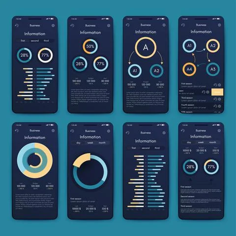 Modern infographic vector elements for business brochures. Use in website Stock Illustration