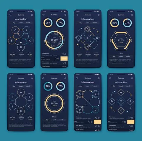 Modern infographic vector elements for business brochures. Use in website Stock Illustration