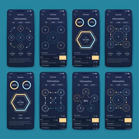 Modern infographic vector elements for business brochures. Use in website Illustrazione stock