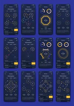 Modern infographic vector elements for business brochures. Use in website Illustrazione stock