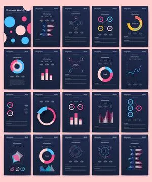 Modern infographic vector elements for business brochures. Use in website Stock Illustration