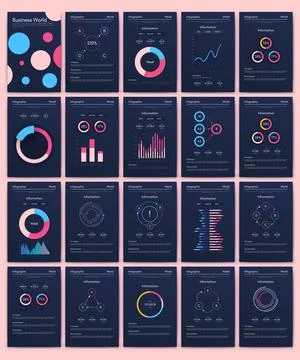 Modern infographic vector elements for business brochures. Use in website Illustrazione stock