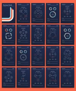 Modern infographic vector elements for business brochures. Use in website Stock Illustration