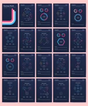Modern infographic vector elements for business brochures. Use in website Illustrazione stock