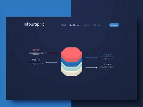 Modern infographic vector elements for business brochures. Use in website, co Illustrazione stock