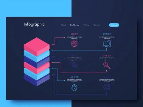 Modern infographic vector elements for business brochures. Use in website, co Stock Illustration