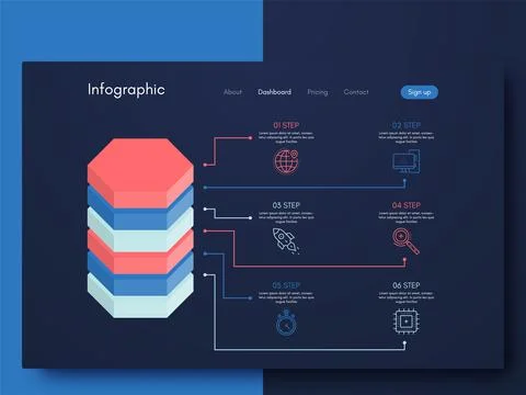 Modern infographic vector elements for business brochures. Use in website, co Illustrazione stock