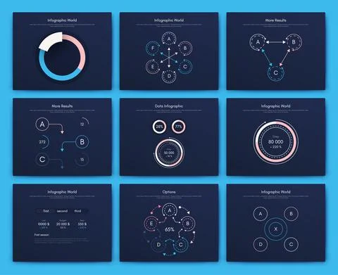 Modern infographic vector elements for business brochures. Use in website, co Stock Illustration