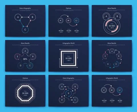 Modern infographic vector elements for business brochures. Use in website, co イラスト素材