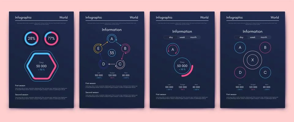 Modern infographic vector elements for business brochures. Use in website, co Stock Illustration