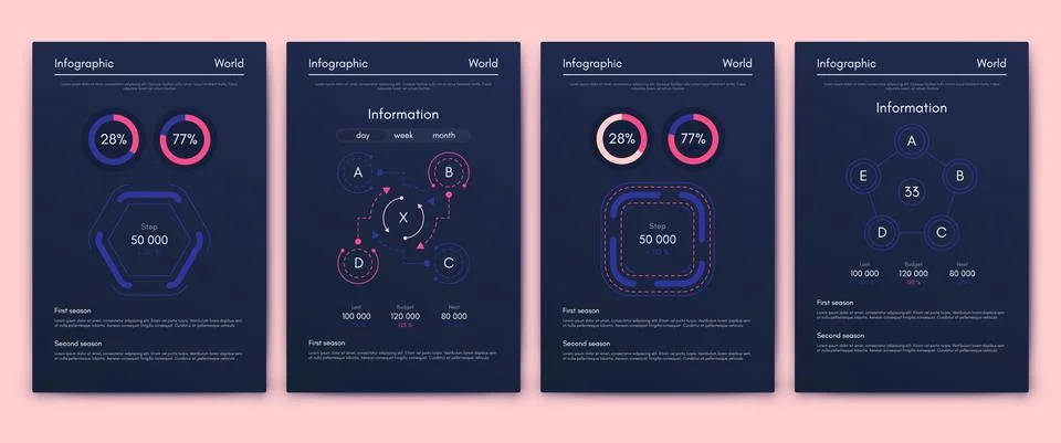 Modern infographic vector elements for business brochures. Use in website, co Stock Illustration