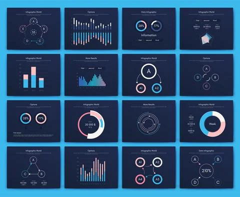 Modern infographic vector elements for business brochures. Use in website, co Stock Illustration