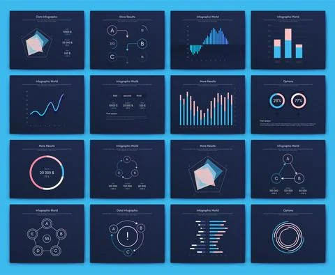 Modern infographic vector elements for business brochures. Use in website, co Stock Illustration