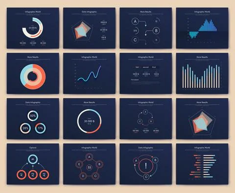 Modern infographic vector elements for business brochures. Use in website, co Illustrazione stock