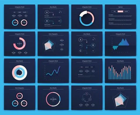 Modern infographic vector elements for business brochures. Use in website, co 스톡 일러스트