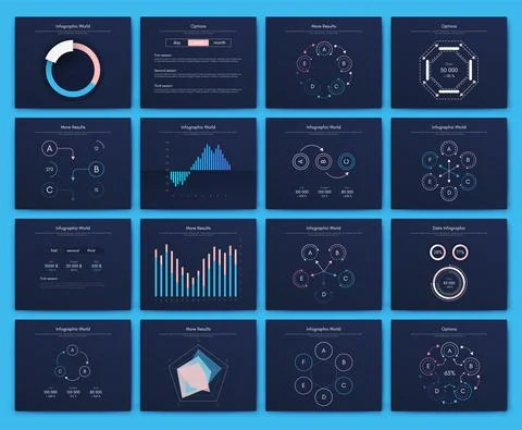 Modern infographic vector elements for business brochures. Use in website, co Stock Illustration