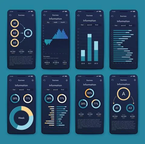 Modern infographic vector elements for business brochures. Use in website, co Stock Illustration
