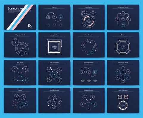 Modern infographic vector elements for business brochures. Use in website, co Stock Illustration