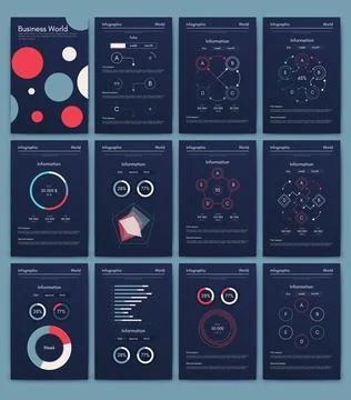 Modern infographic vector elements for business brochures. Use in website, co Stockillustratie