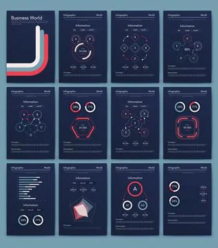 Modern infographic vector elements for business brochures. Use in website, co イラスト素材