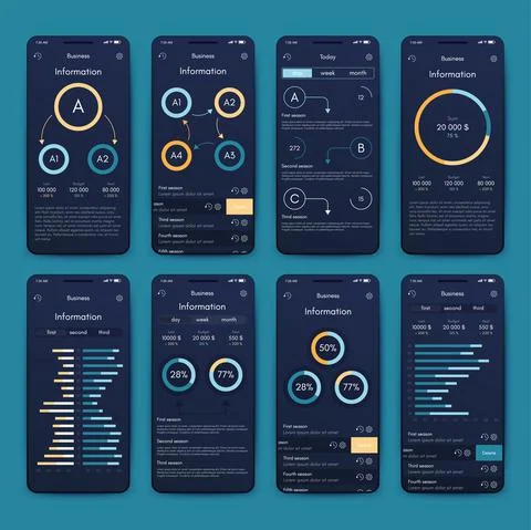 Modern infographic vector elements for business brochures. Use in website, co イラスト素材