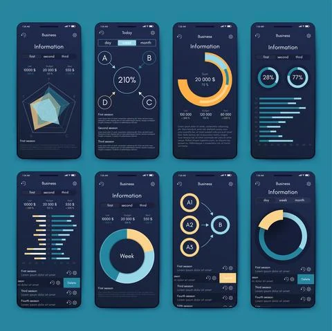 Modern infographic vector elements for business brochures. Use in website, co 스톡 일러스트