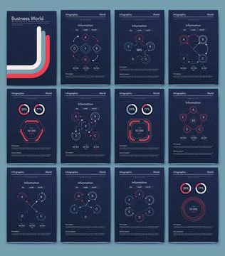 Modern infographic vector elements for business brochures. Use in website, co Stock Illustration