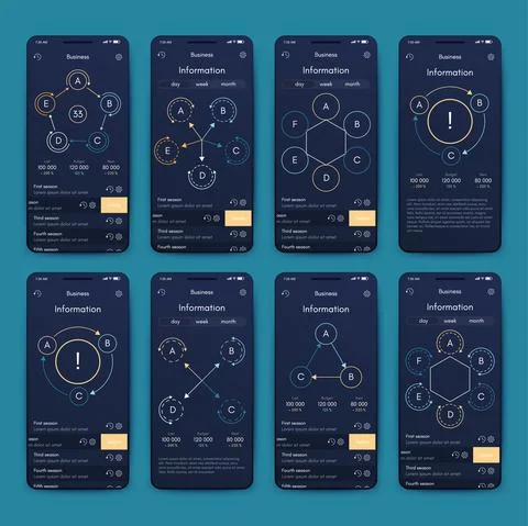 Modern infographic vector elements for business brochures. Use in website, co Stock Illustration
