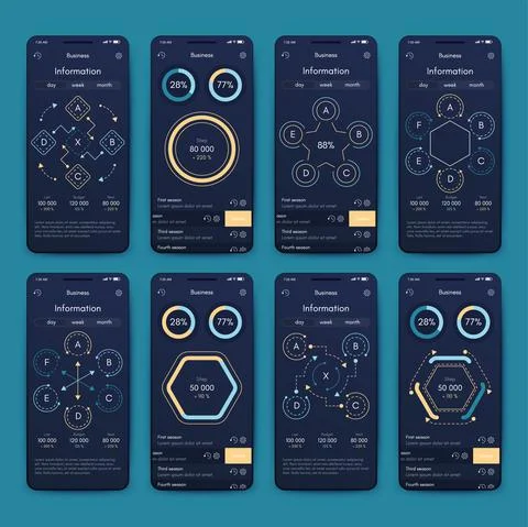 Modern infographic vector elements for business brochures. Use in website, co Stock Illustration