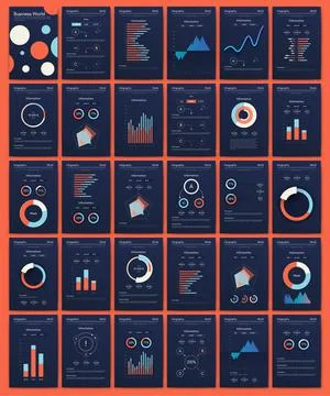 Modern infographic vector elements for business brochures. Use in website, co イラスト素材