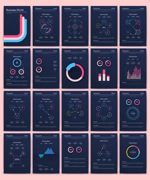 Modern infographic vector elements for business brochures. Use in website, co 스톡 일러스트
