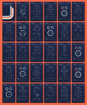 Modern infographic vector elements for business brochures. Use in website, co Illustrazione stock