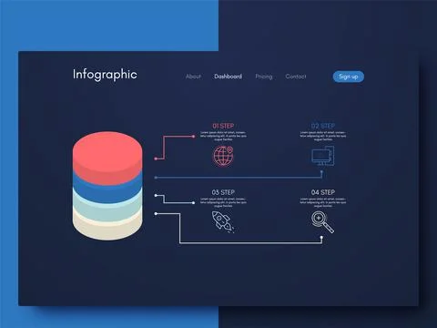 Modern infographic vector elements for business brochures. Use in website, co Stock Illustration