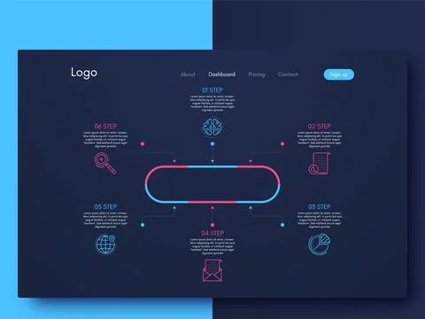 Modern infographic vector elements for business brochures. Use in website, co Illustrazione stock