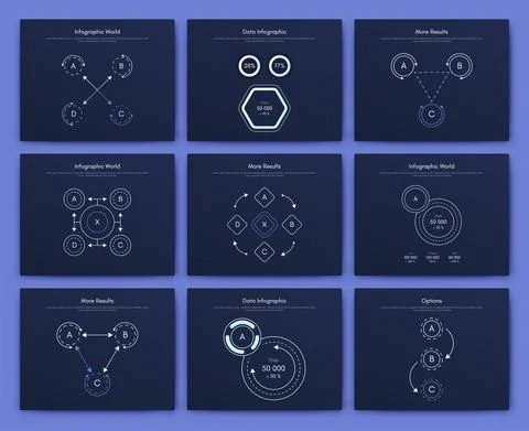 Modern infographic vector elements for business brochures. Use in website, co Stock Illustration