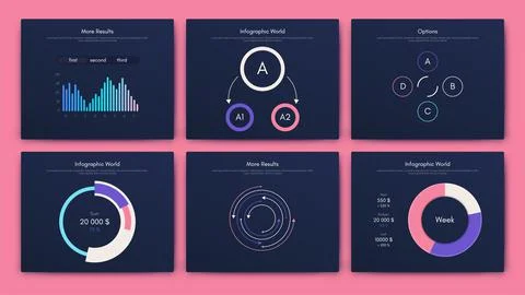 Modern infographic vector elements for business brochures. Use in website, co Stock Illustration