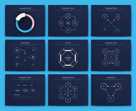 Modern infographic vector elements for business brochures. Use in website, co Stock Illustration